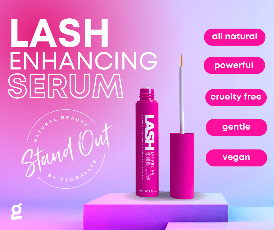 globallee lash enhancing serum, lash serum, cruelty free lash serum, vegan lash serum, stand out lash serum,